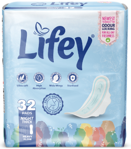 Lifey Night Thick Economy Pack  (32Pads)