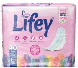 Lifey Regular Thick Economy Pack  (40Pads)
